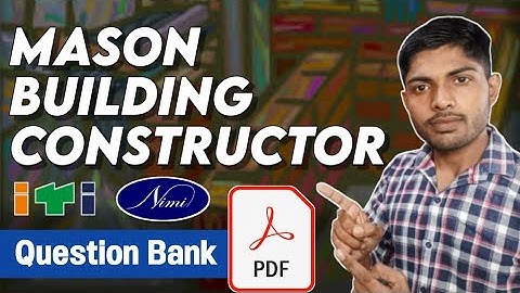 Mason Building Construction MCQ Questions ( ITI CTS Constructor NIMI Question Bank in Hindi PDF)