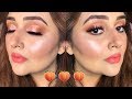 PEACHY GLOWY SUMMER MAKEUP 🍑