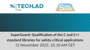 Tech.AD 2022 - Qualification of the C and C++ standard libraries for safety-critical applications