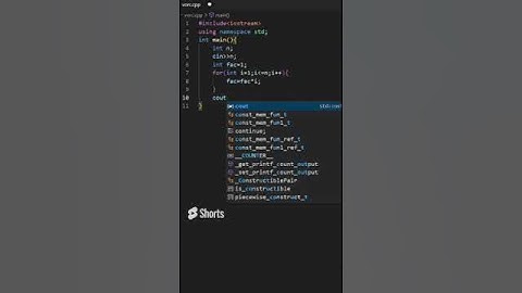 Cpp program to calculate the factorial of a number 🔥🔥   #factorial #code