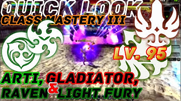 Dragon Nest 95 : Artillery, Gladiator, Light Fury, & Raven Class Mastery III 3 Instant
