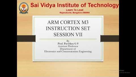 ARM Instruction set Session 7