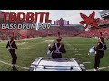 4k ohio state university marching band pregame  parade bass drum pov 1092021