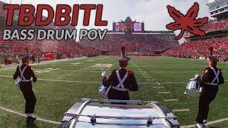 [4K] Ohio State University Marching Band Pregame + Parade! Bass Drum POV (10/9/2021)