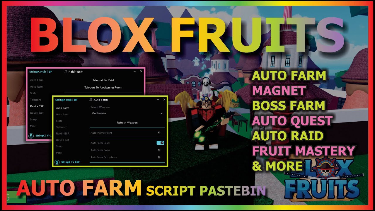 Blox Fruits: Auto Farm Level, Auto Farm Mastery, Auto Farm Bosses