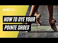 Ingrid silva pointe magazine  how to dye your pointe shoes