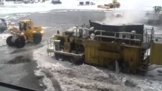 Airport snow melt machine