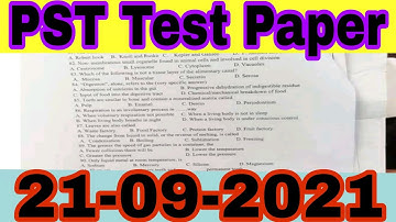 Pst test paper today 21 sep 2021 | PST test paper today