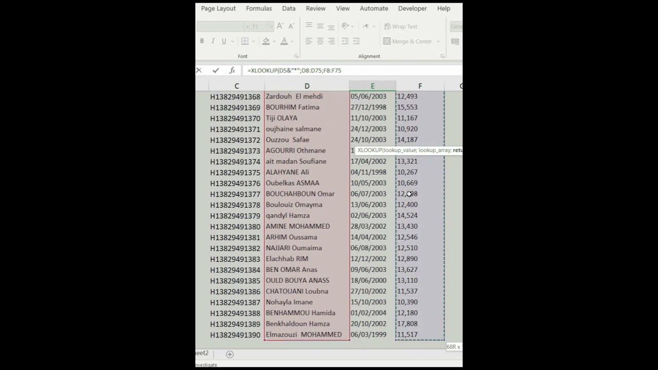 Excel formula xlookup wildcard youtube