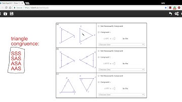Identifying and naming congruent triangles