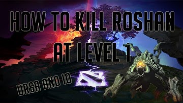 Dota 2: How to kill Roshan at level 1 with only 2 heroes!
