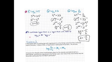Alg2 Logarithmic Functions as Inverses 7.3