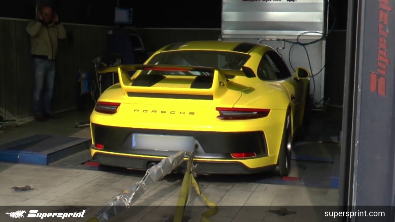 Dyno test PORSCHE 991 GT3 4.0i (500 Hp) 2017 - Supersprint exhaust