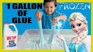 1 GALLON OF ELMERS GLUE DIY SLIME  FROZEN ELSA screenshot 4