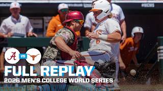 Texas vs. Alabama: 2026 Men's College World Series | FULL REPLAY