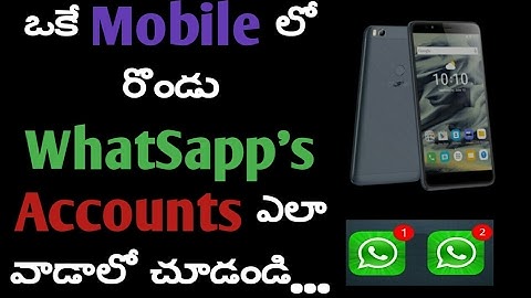 How To Use Two Whatsapps in One Phone || Parallel Space App ||Telugu|by prakash.