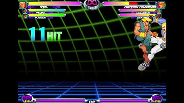 MvC2 - Ken Masters Extended Flying Screen Combo