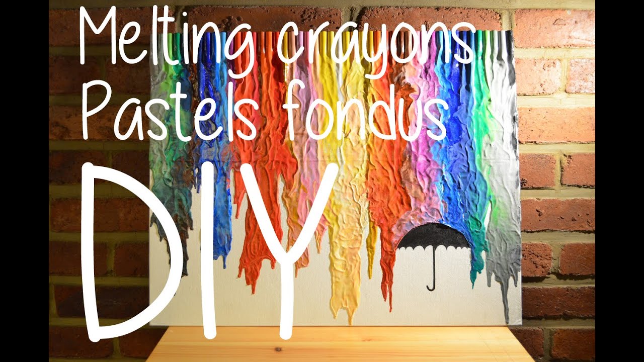 DIY How to do melting crayons / Pastels fondus YouTube