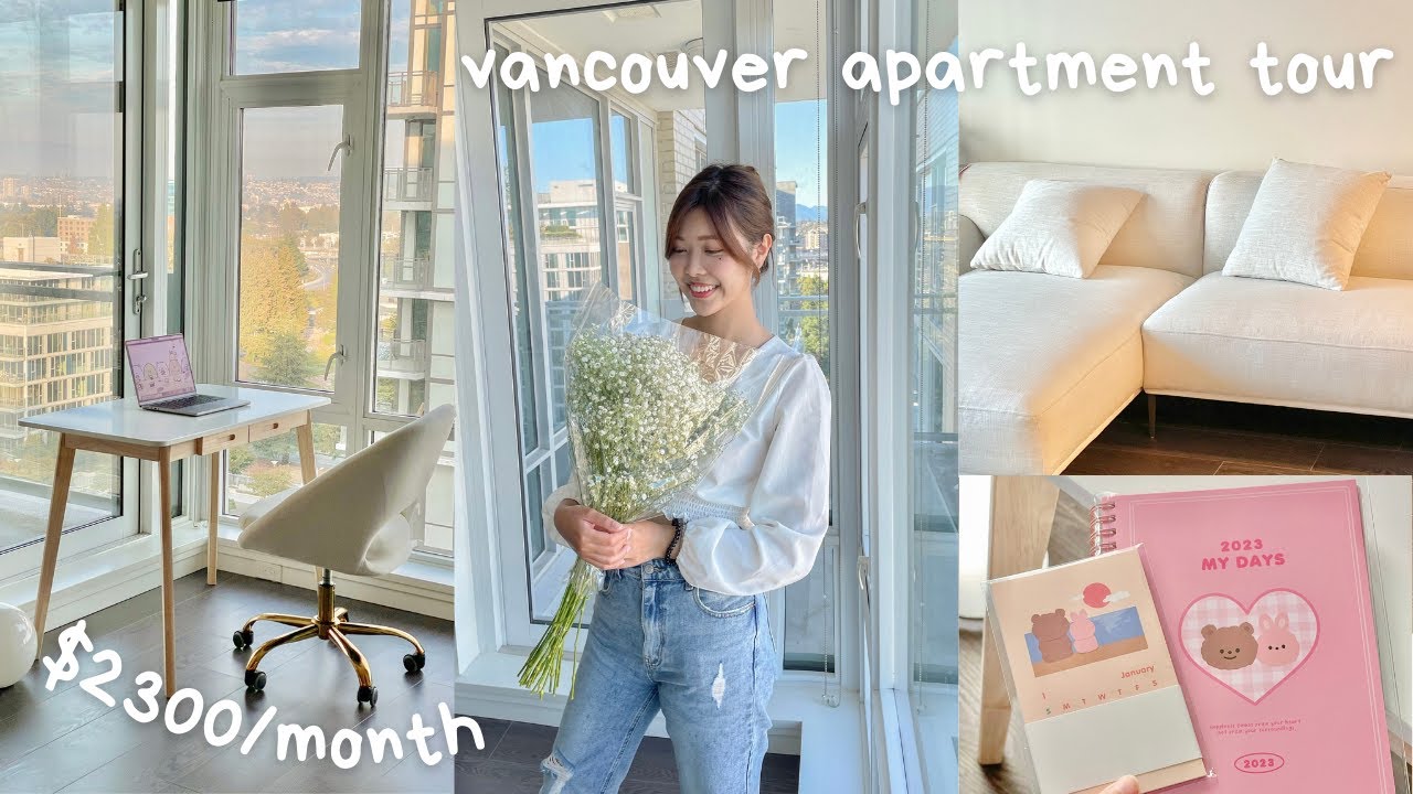 $2300 small apartment tour in vancouver (minimalist, cozy & aesthetic) 1 bedroom 625 SQ FT