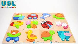 Shape Block Puzzle & Handy Block  Puzzle  | USL Leaning Tools   |  VG59929~VG59934+VG50168~VG50173