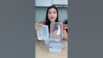 Hộp nhựa đựng thực phẩm, hộp bảo quản rau củ quả trong tủ lạnh có đáy tách nước