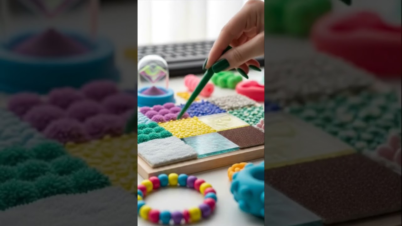 Gentle ASMR on sensory board 💅 