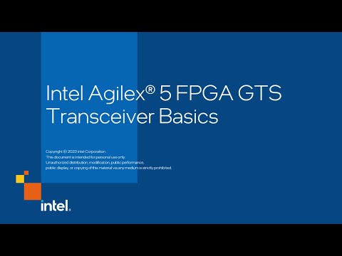英特尔agilex® 5 Fpga Gts收发器基础