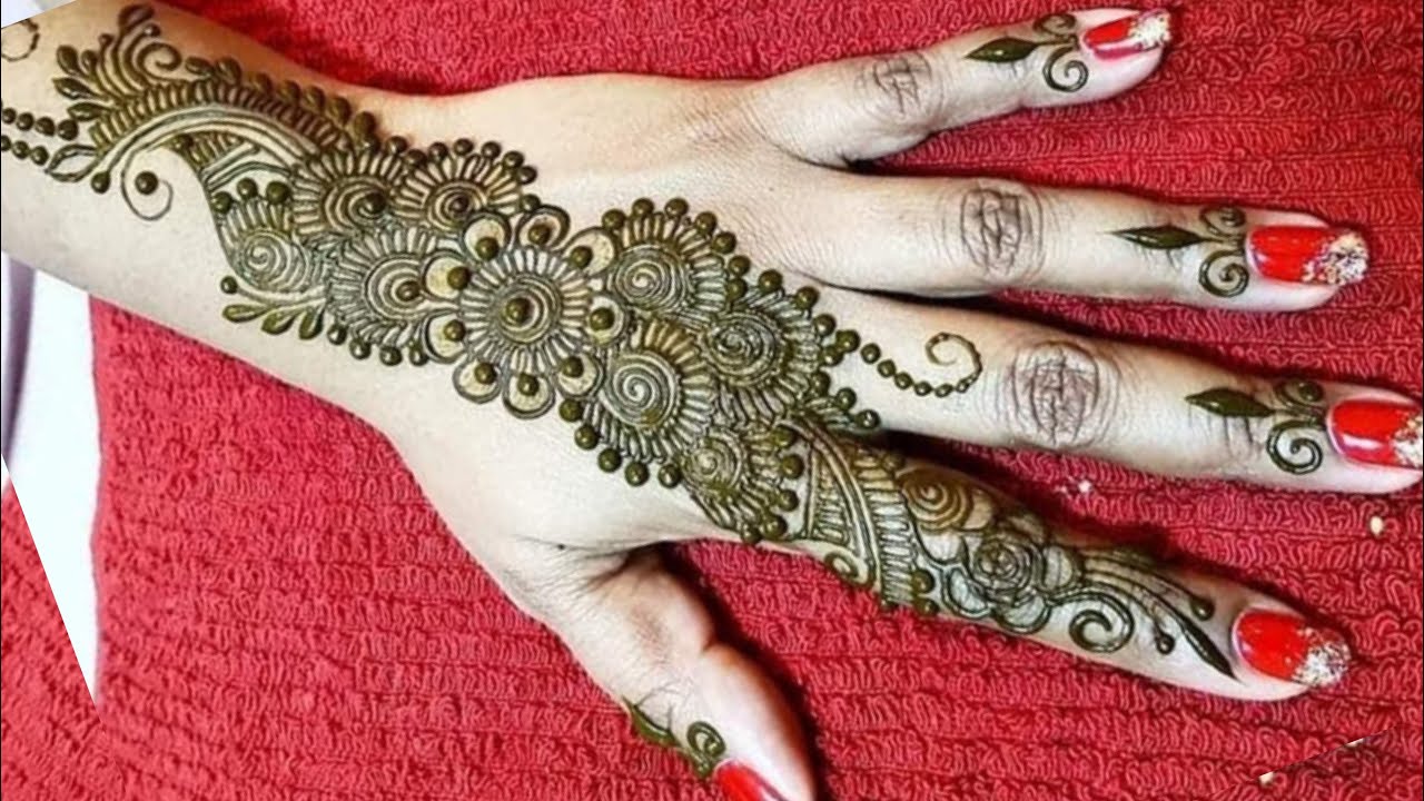 LEARN STYLISH ARABIC HENNA MEHNDI IN 5 MINUTES | HOW TO APPLY ARABIC ...