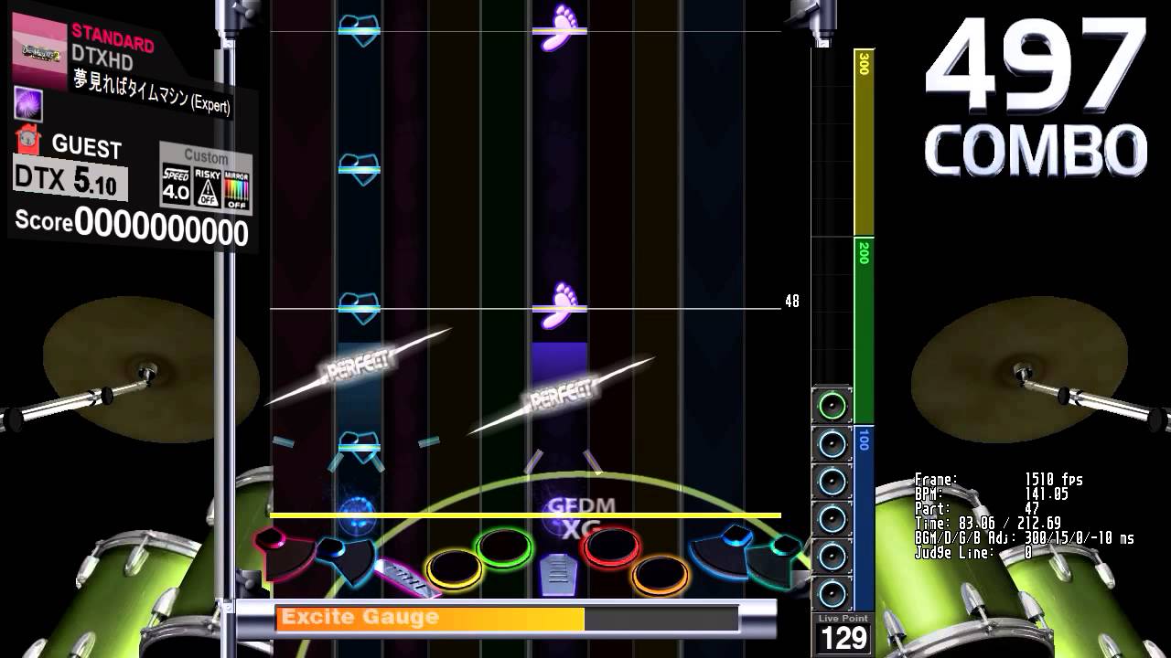 DTXMania - 夢見ればタイムマシン (Expert)