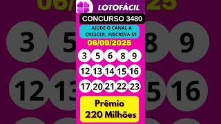 Resultado Da Lotofacil Da Independencia Concurso 3480 - Sabado - 06092025