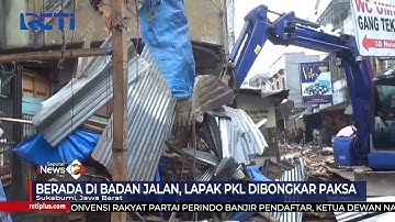 Jerit Tangis Pedagang saat Satpol PP Bongkar Paksa Lapak PKL di Sukabumi #SeputrariNewsPagi 13/02