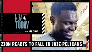 'I've taken a lot of falls...but damn' 😅 Zion comments on hard fall in Jazz-Pelicans | NBA Today