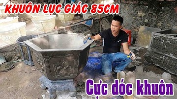 Tháo khuôn chậu Lục giác 85cm nhựa Composite có lòng trong
