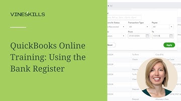 QuickBooks Online Training: Using the Bank Register