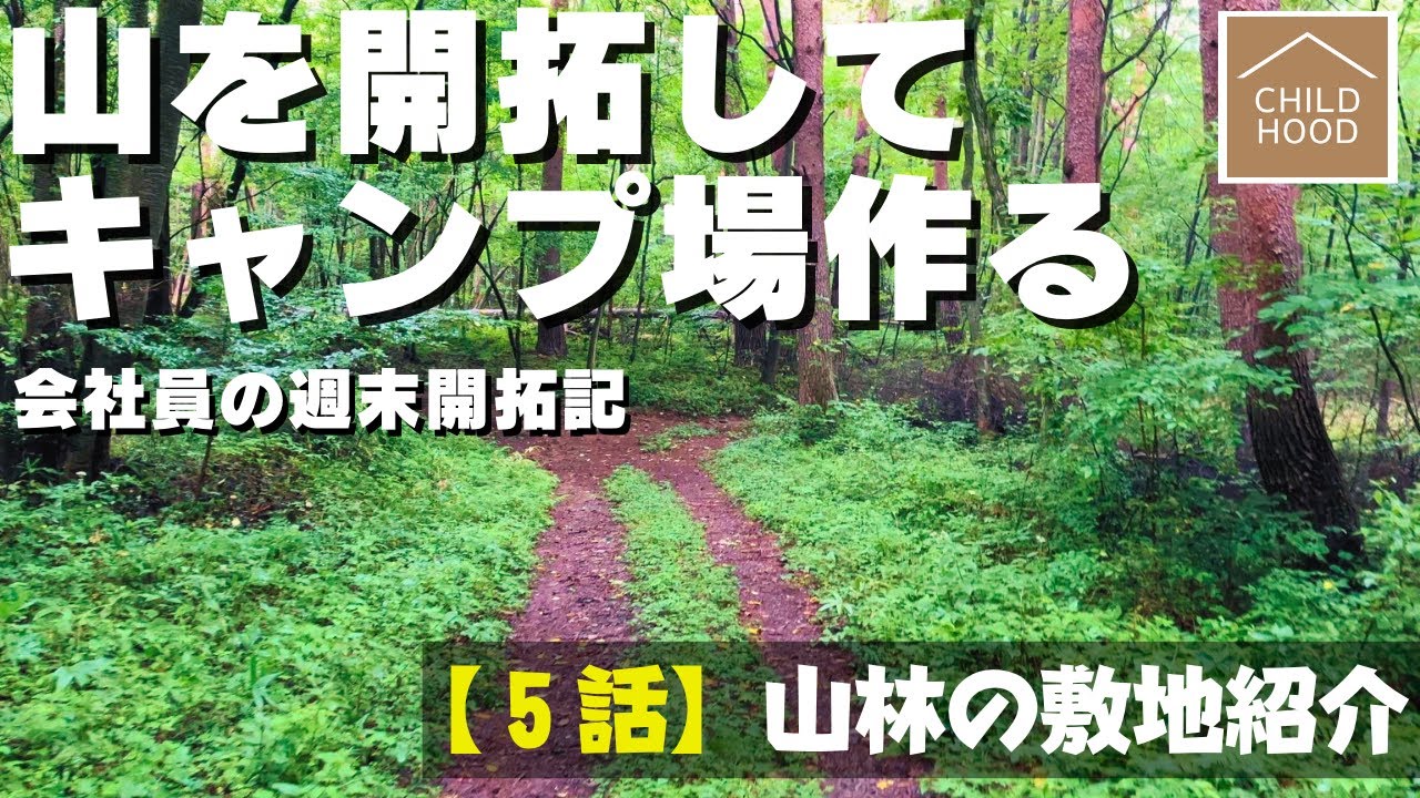 【山開拓🪓キャンプ場 作る】５話「山林の敷地紹介」　☆田舎の山林を購入して週末移住・開拓記
