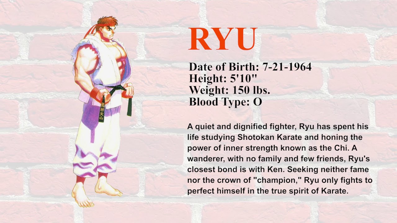 Super Street Fighter II - Ryu (Profile) - YouTube