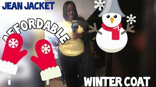 Affordable Plus Size Jean Jacket | Winter Coat | Amazon | Walmart | Unboxing Profile