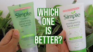 Simple Refreshing vs Moisturizing Facial Wash | Which one is better? screenshot 4