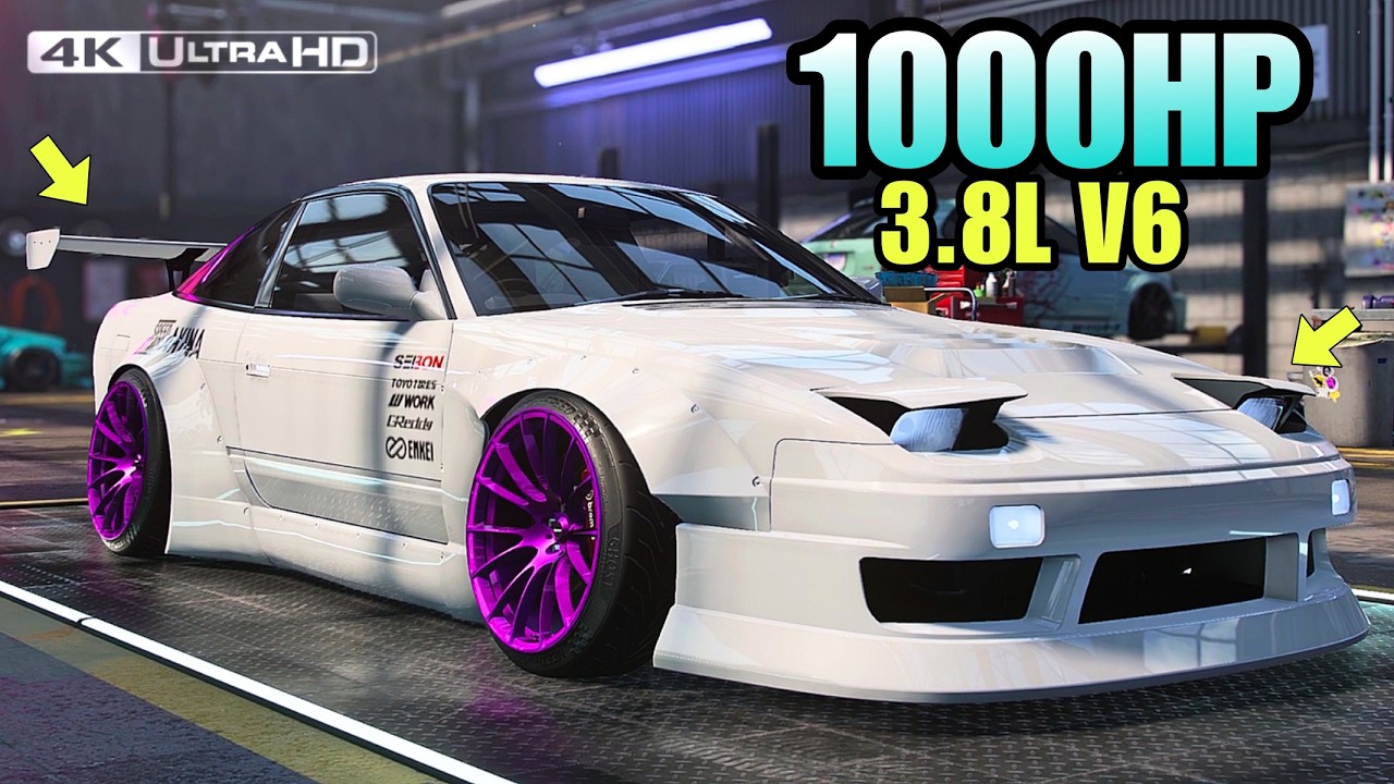 1000HP JDM Legend! NISSAN 180SX Type X Build | NFS Heat Gameplay