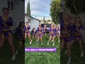 Rate Our Costume 💜 #shorts #cheerleader #youtubeshorts