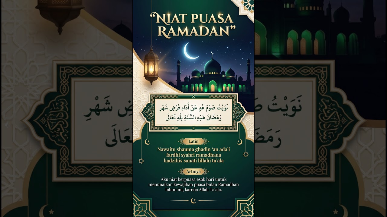 Niat Puasa Ramadan | Arab, Latin & Artinya 🤲