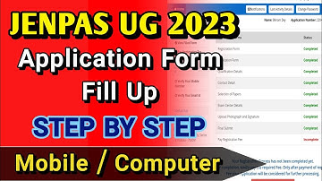 JENPAS UG 2023 FORM FILLUP STEP BY STEP💥|jenpas ug 2023|jenpas ug 2023 application form fill up exam