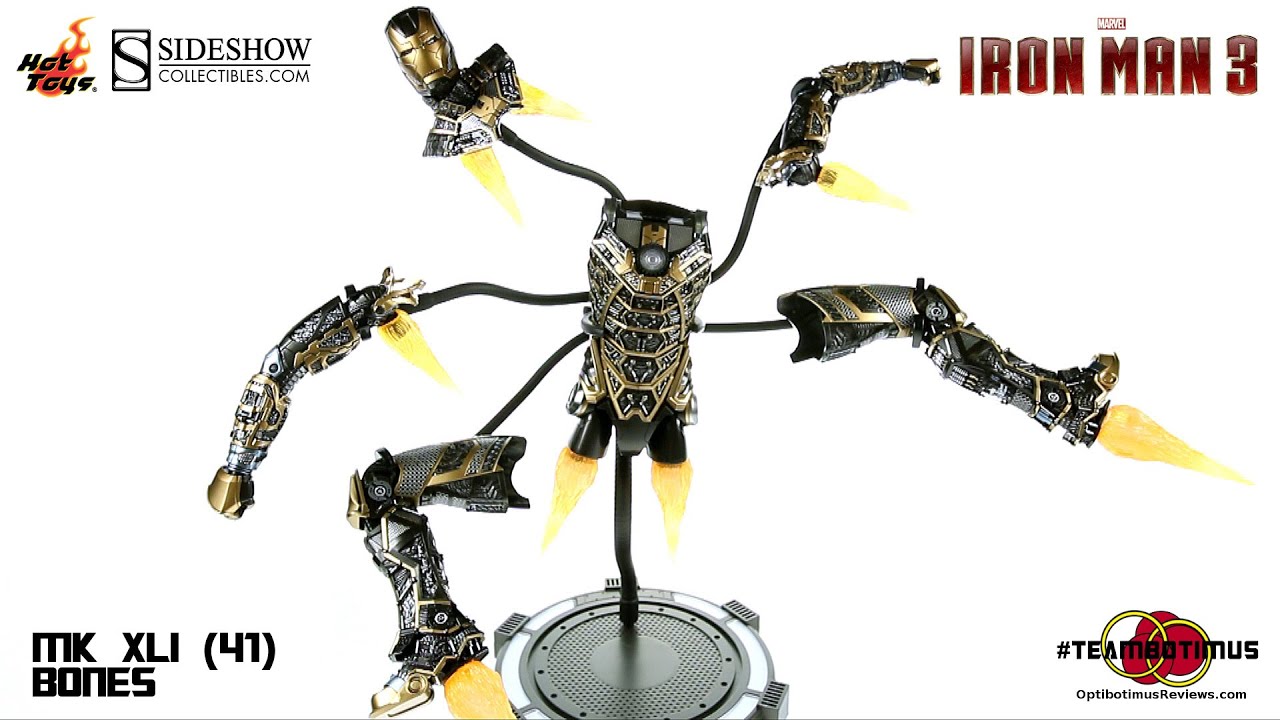 Video Review of the Hot Toys Iron Man 3: Mark XLI (41) Bones