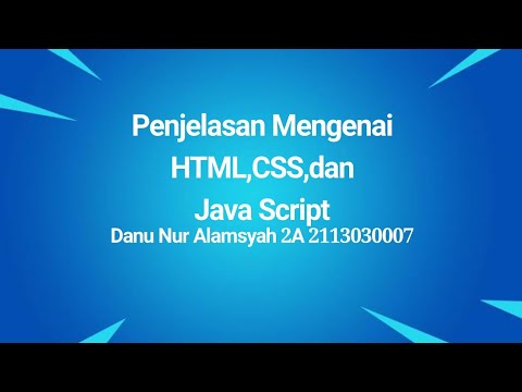 Penjelasan CSS HTML dan Java Script - YouTube