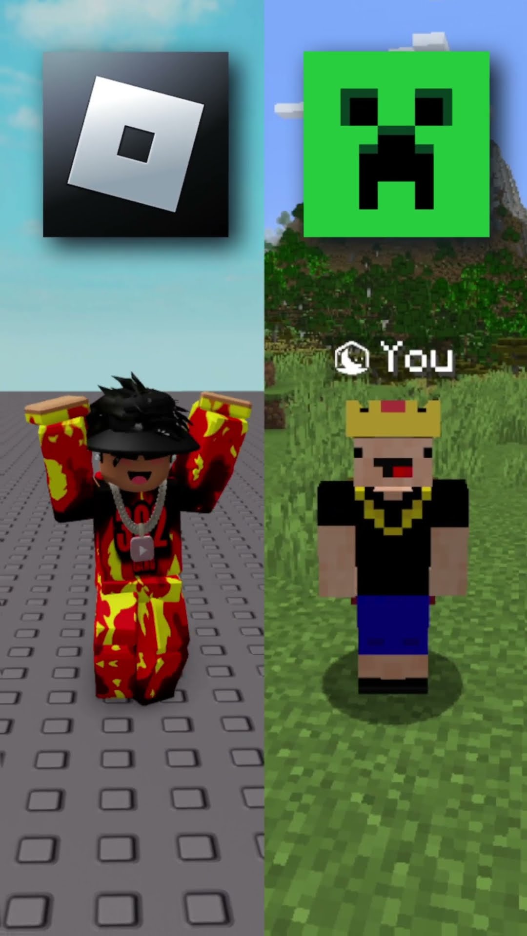 Roblox Vs Minecraft ?? #shorts #roblox #minecraft