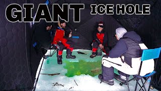 Fishing GIANT ICE HOLE! (Thermal Hut Sight Fishing) by Sobi 18,951 views 3 months ago 12 minutes, 41 seconds