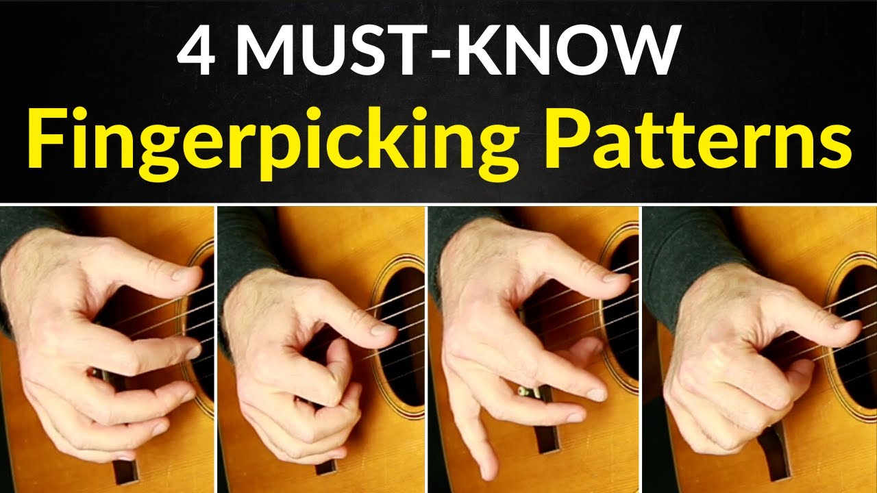 Top 4 Fingerpicking Guitar Patterns (Travis Picking Style) - YouTube