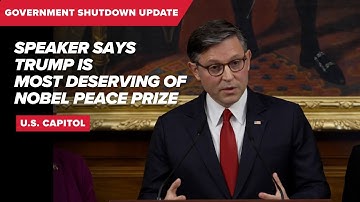 Government Shutdown 2025: Johnson backs effort to nominate Trump for Nobel Peace Prize