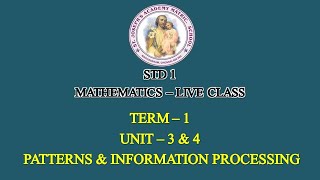 MATHEMATICS STD 1 | PATTERNS & INFORMATION PROCESSING | UNIT - 3 & 4 Profile