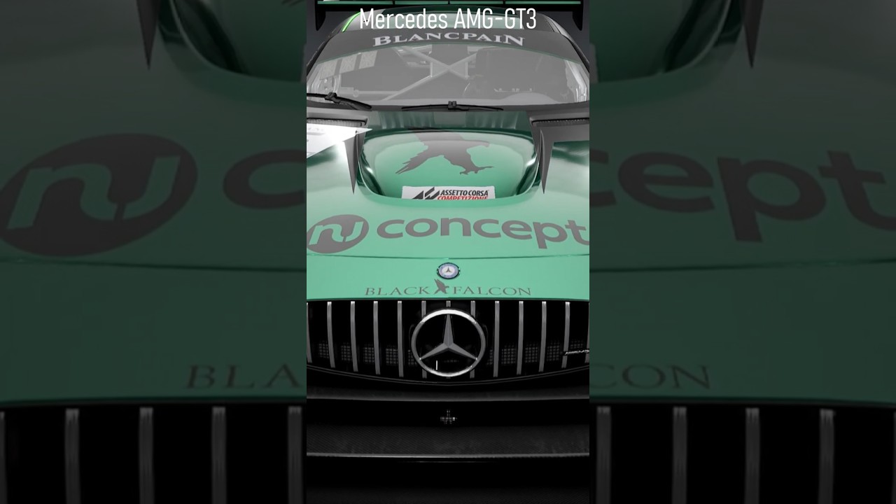Mercedes AMG-GT3 racecar showroom in Assetto Corsa Competizione by #simwolf